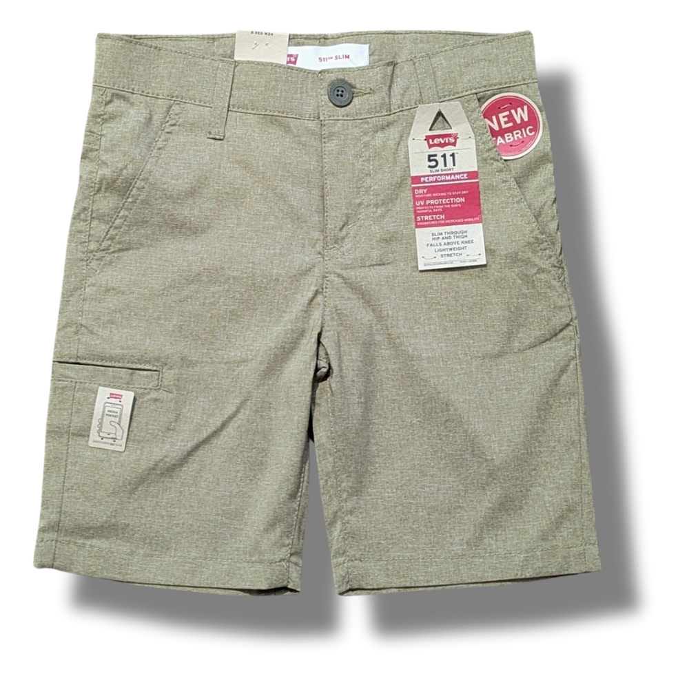 Boys' Levi's 511 Performance Khaki Slim Fit Shorts - Size 8